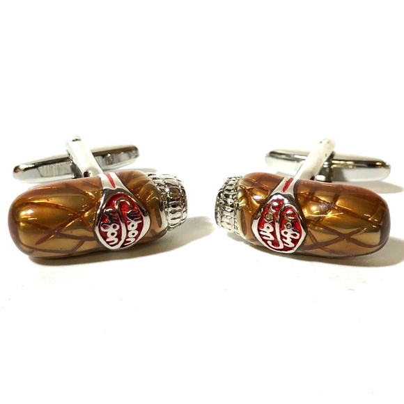 Silver Cuban Cigar Cufflinks - Picture 1 of 4